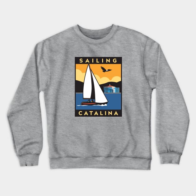 Sailing Catalina Crewneck Sweatshirt by Retron